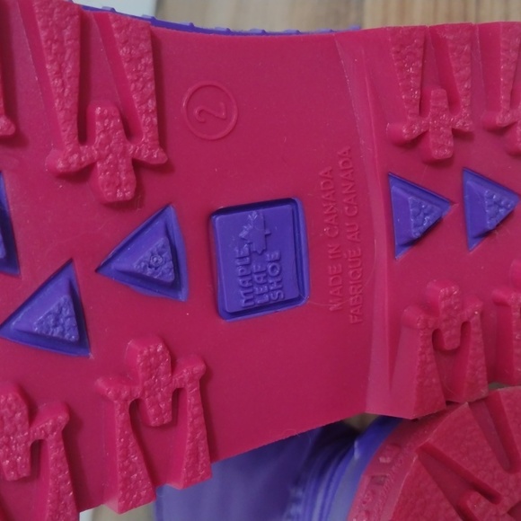 Maple Leaf Lunars Plus Vintage Pink & Purple Waterproof Canadian Boots NEW Sz 2 - Picture 14 of 16